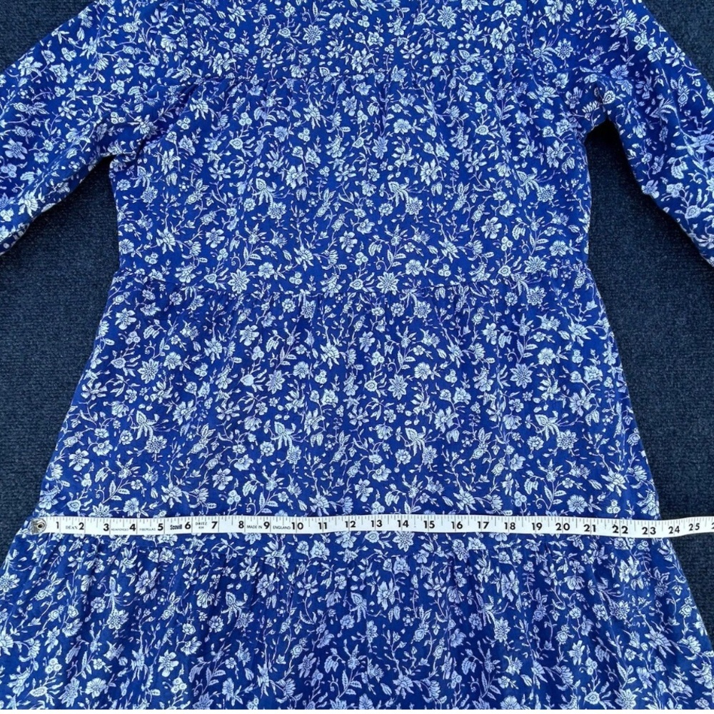 Pink City Prints Georgie Midi Dress in Indigo Lolita Pockets Size Medium - Picture 12 of 16